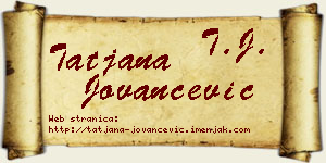Tatjana Jovančević vizit kartica